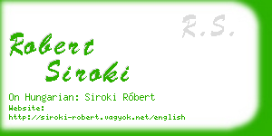 robert siroki business card