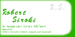 robert siroki business card